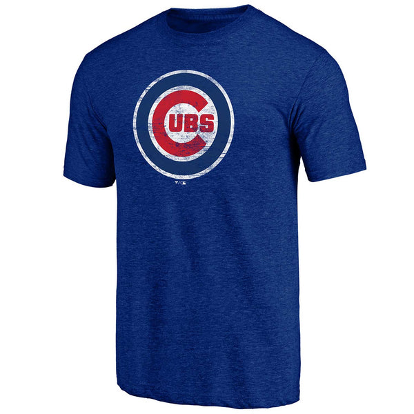 Chicago Cubs Bullseye Evergreen Tr-Blend T-Shirt