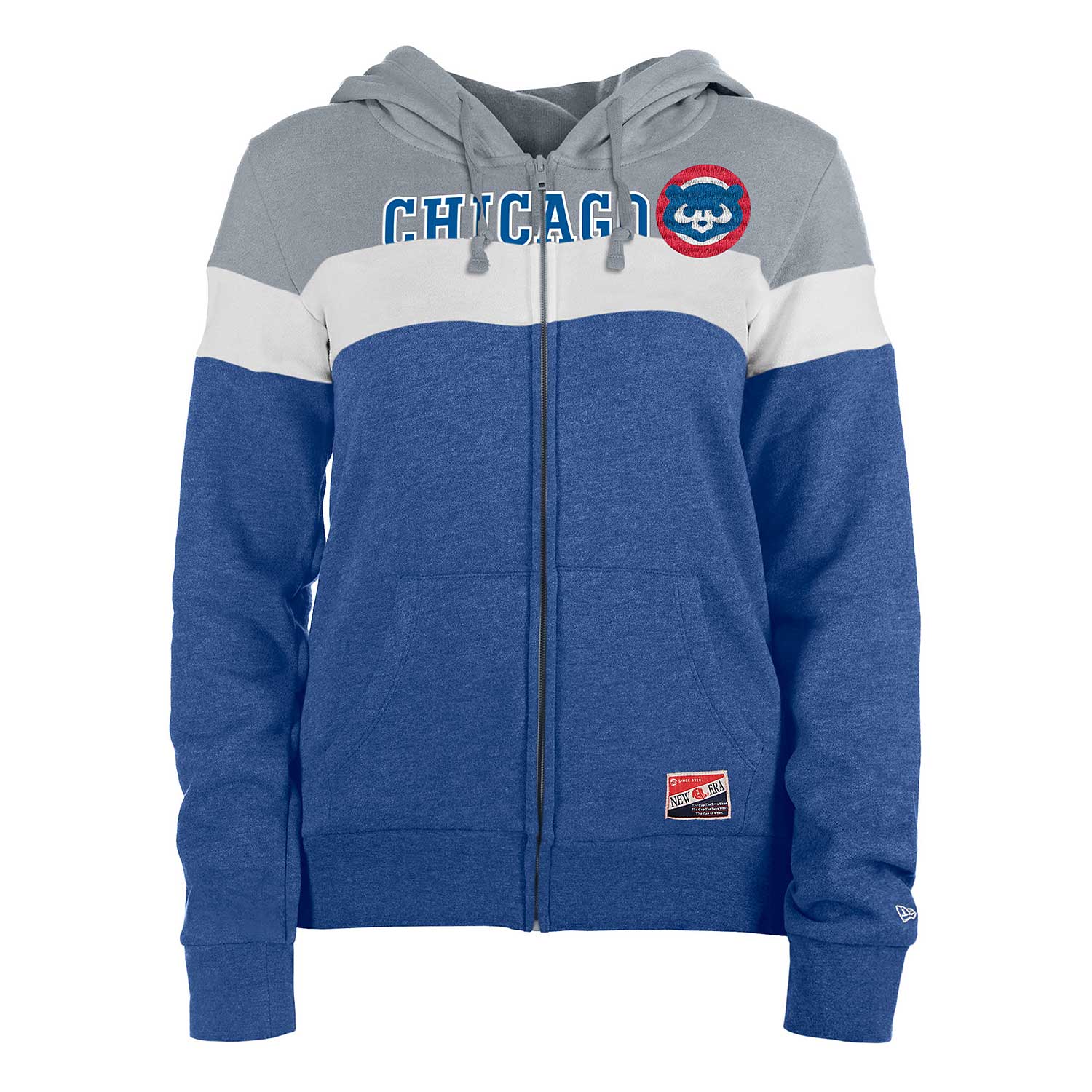 Chicago Cubs Ladies Two Tone Full Logo Hooded Sweatshirt