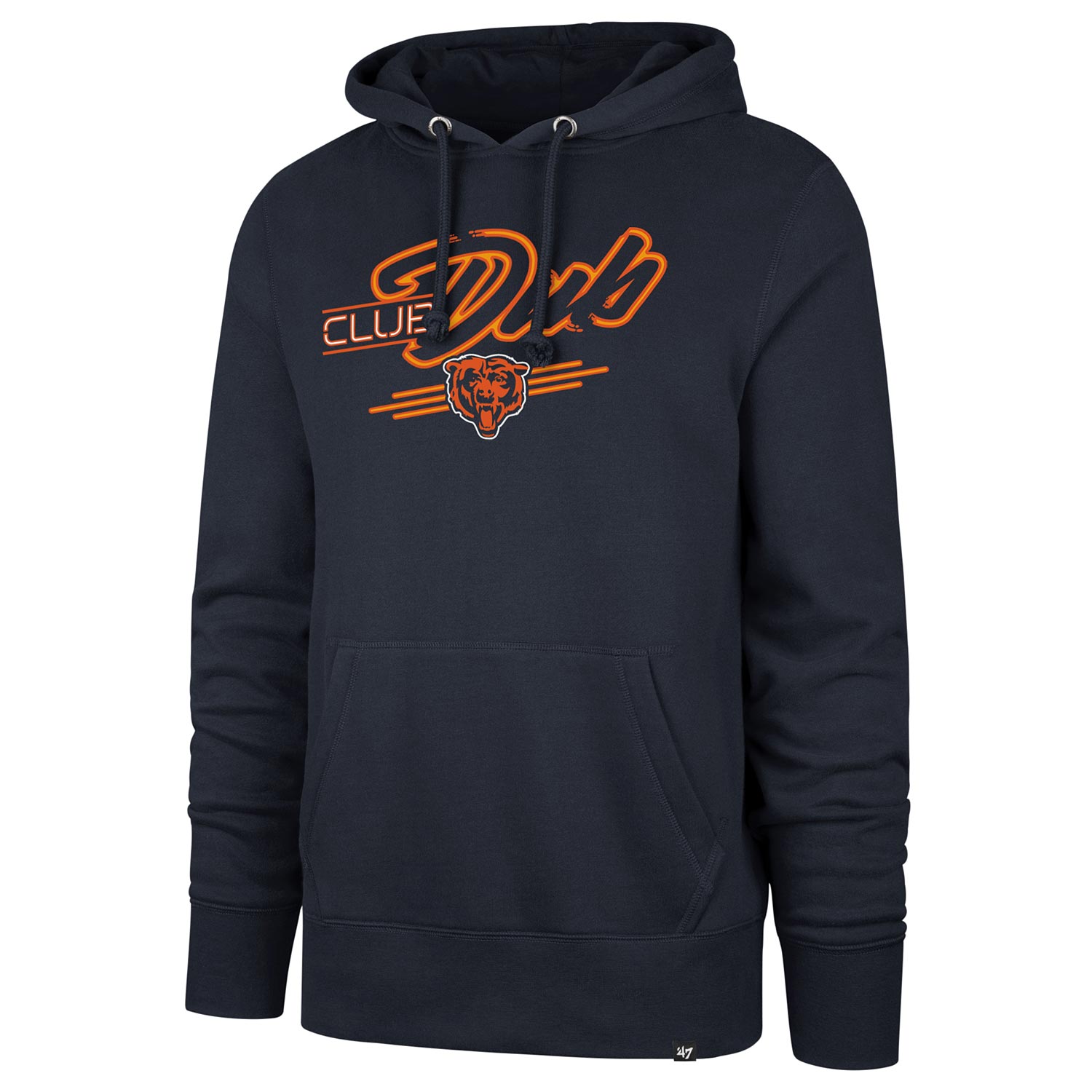 Nike Men's Chicago Bears Sideline Club Pullover Hoodie - Navy - XL Each