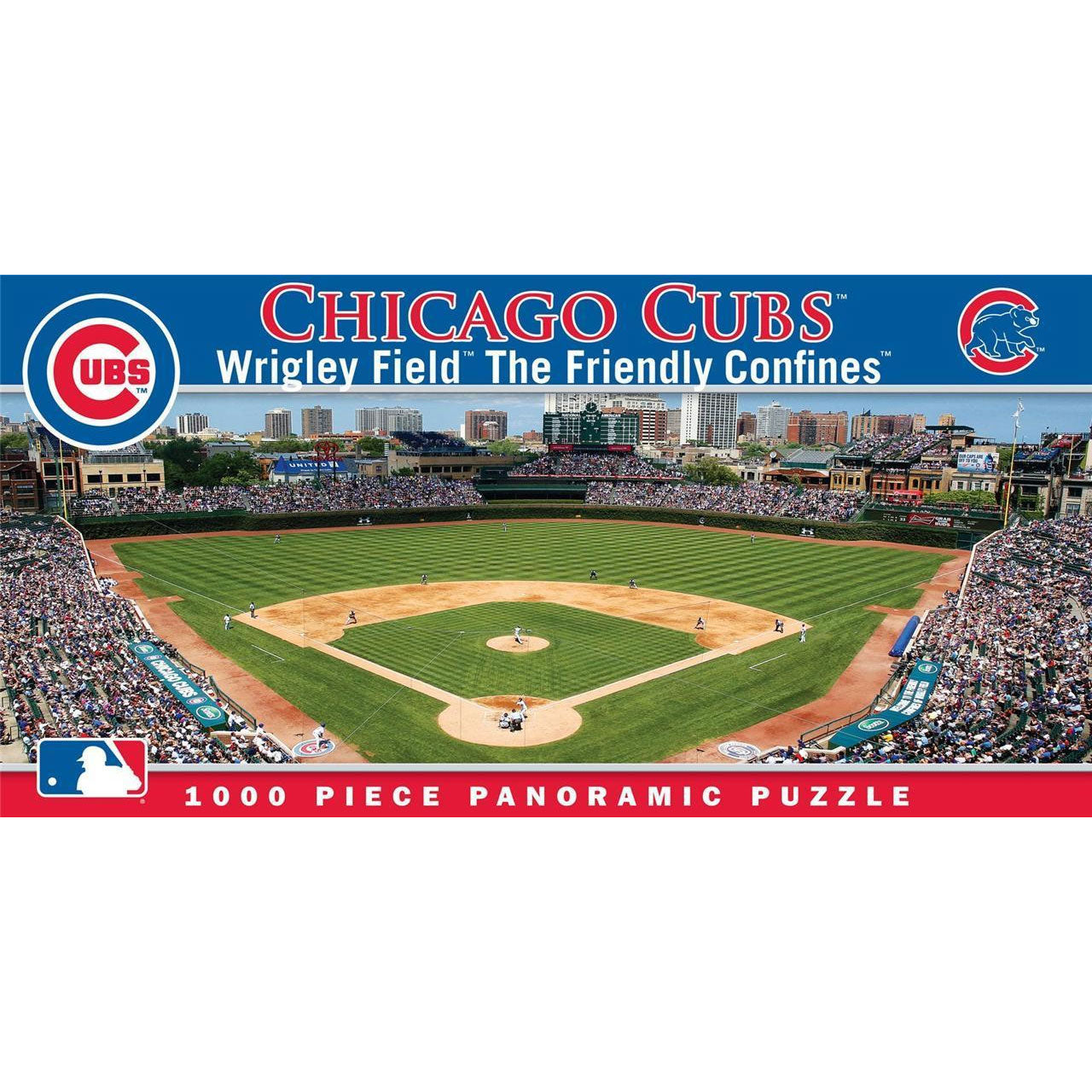 Chicago Cubs Panoramic Poster - Wrigley Field MLB Decor