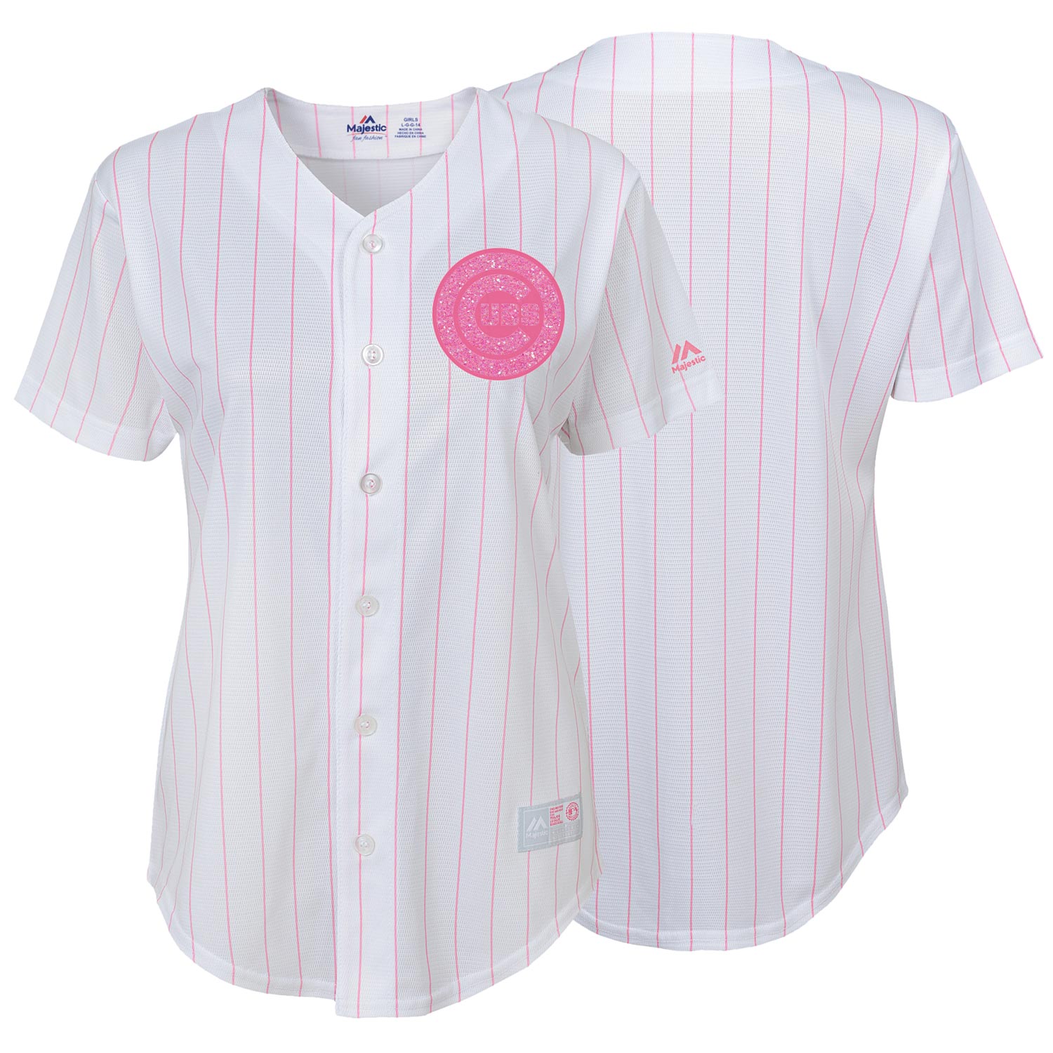 MLB Girls' Chicago Cubs Screen Print Baseball Jersey, Pink, Small : :  Fashion