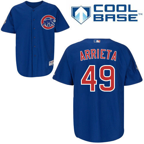 Cubs No49 Jake Arrieta Green Youth Jersey