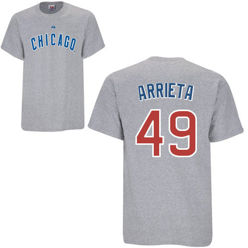 Chicago Cubs Jake Arrieta Youth Road Name and Number T-Shirt – Wrigleyville  Sports
