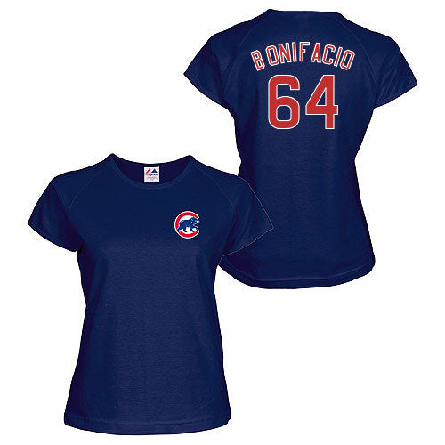 Chicago Cubs Emilio Bonifacio Navy Ladies Name and Number T-Shirt
