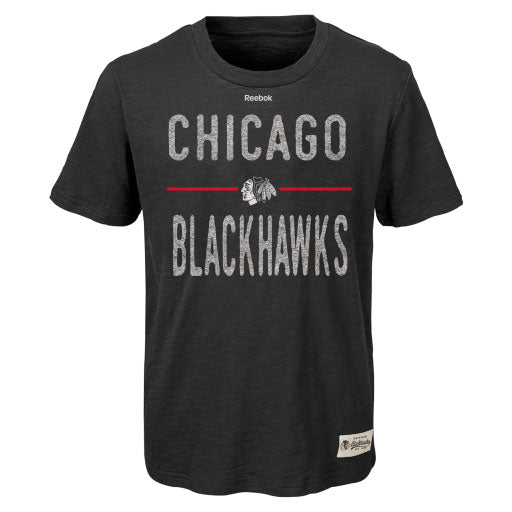 NHL Youth Chicago Blackhawks Breakthrough Grey T-Shirt, Boys', Medium