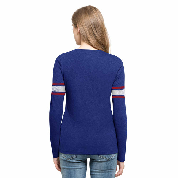 Chicago Cubs Baseball Flag Tee Shirt Women's Medium / Royal Blue