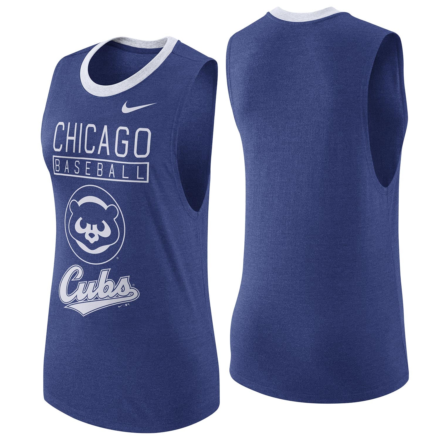 Men's Nike Light Blue/Royal Chicago Cubs Cooperstown Collection