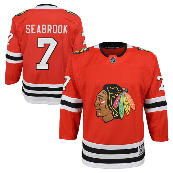 Blackhawks No7 Brent Seabrook Cream Heavyweight Pullover Hoodie Stitched Jersey